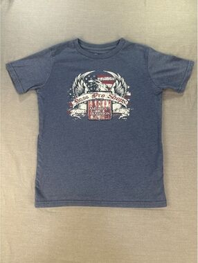 Bass Pro Shops Boys' Graphic T-Shirt Large Blue Cotton Blend